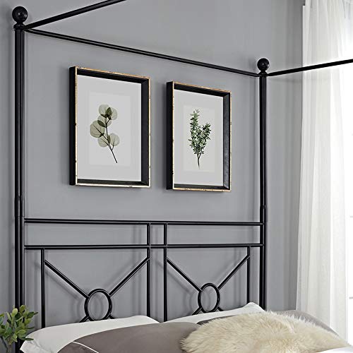 Crosley Furniture Montgomery Canopy Bed Set, Black, Queen Crosley Furniture