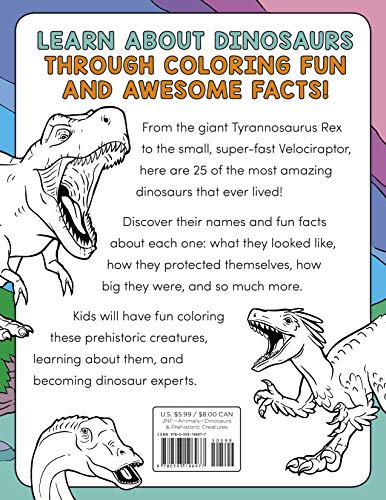 Dinosaur Book for Kids: Coloring Fun and Awesome Facts (A Did You Know? Coloring Book) Z Kids