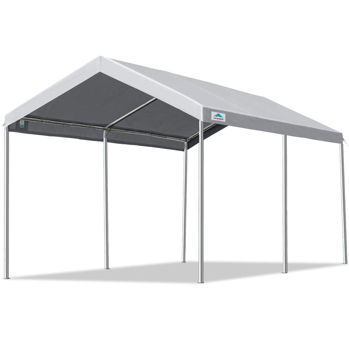 ADVANCE OUTDOOR Adjustable 10x15 ft Heavy Duty Carport Car Canopy Garage Boat Shelter Party Tent, Adjustable Height from 9.5 ft to 11 ft, Gray ADVANCE OUTDOOR