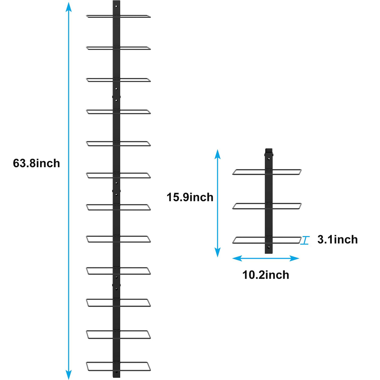X-cosrack DIY 12 Bottles Wall Mounted Wine Rack, Detachable Wine Storage Organizer, Used Alone or A Set of 4, Wall Wine Display, for Kitchen, Dining Room, Bar, Wine Cellar X-cosrack
