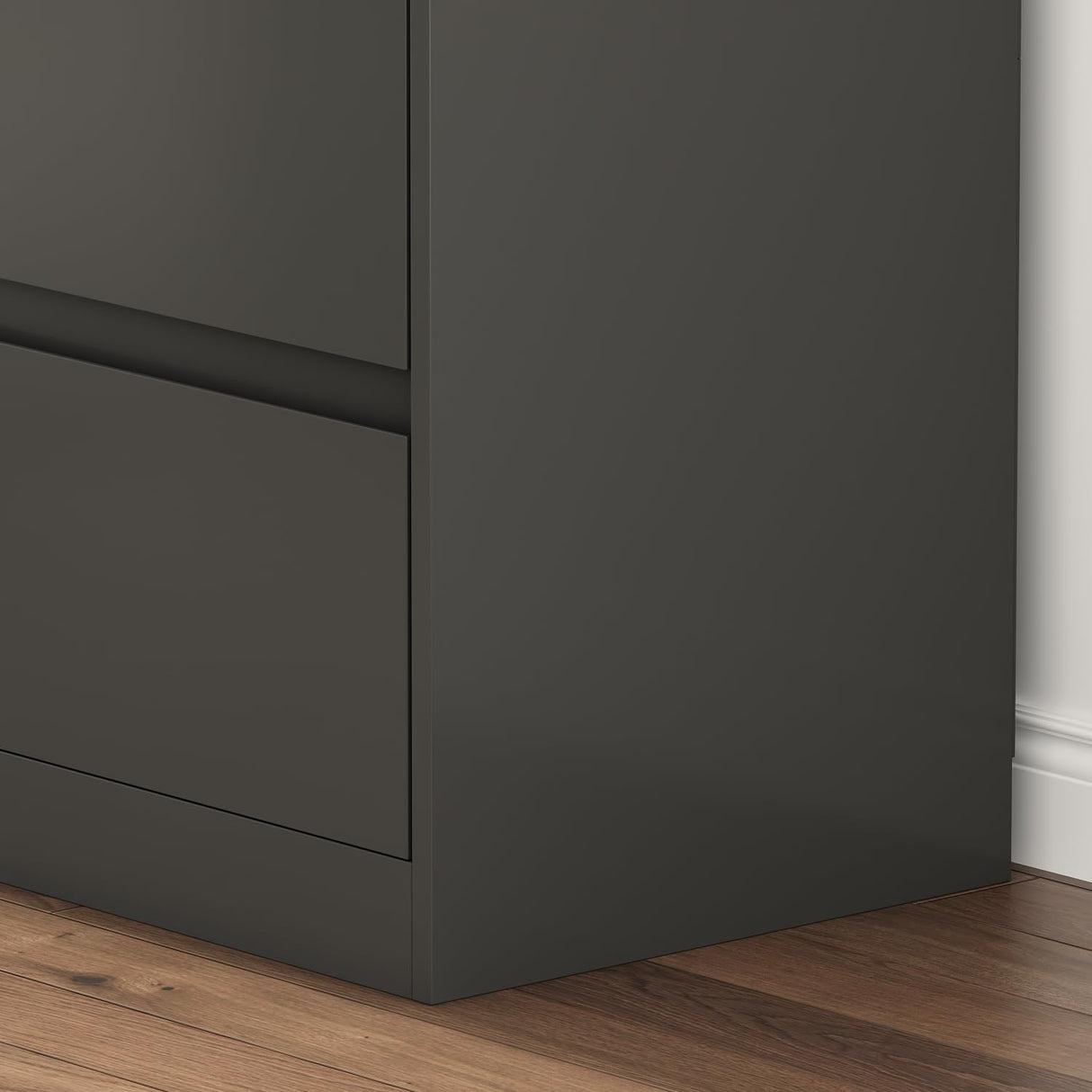 TAMUNE L-Shaped Dressing Table with 6 Drawers, Extendable Vanity Desk and Dresser Combo, Wood Vanity Dresser Makeup Desk, Wide Desktop for Bedroom Dressing Room Black (51.2”W x 47.2”D x 32.7”H) TAMUNE