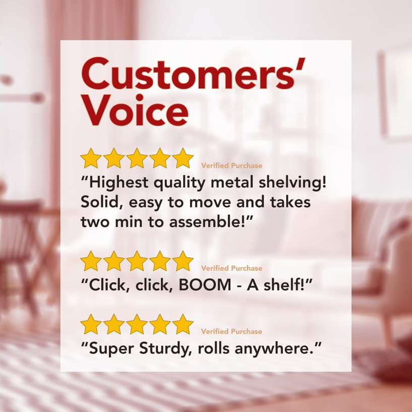 Origami R5 Foldable 4-Tier Garage Shelving Heavy Duty Shelving with Wheels, Metal Storage Rack Holds 1000 pounds, Garage Storage Rack & Organization, Storage Shelving (Red, R5) Origami