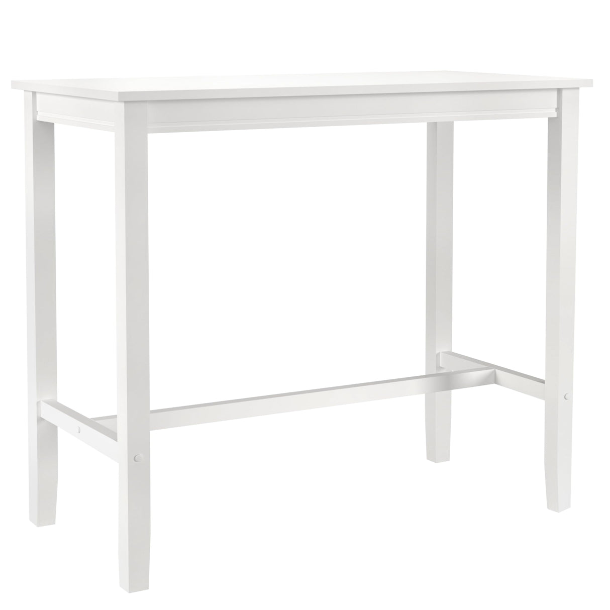 Linon White Bar Height Claridge Wooden 42" Pub Table Linon