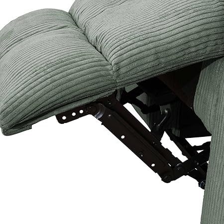 Ocstta Corduroy Recliner Sofa Set for Living Room,Reclining Loveseat/Couch/Chair Set Manual Reclining Sofa Set with Storage/Cup Holders for Living Room Office Home (Green, 3 Seater Sofa) Ocstta