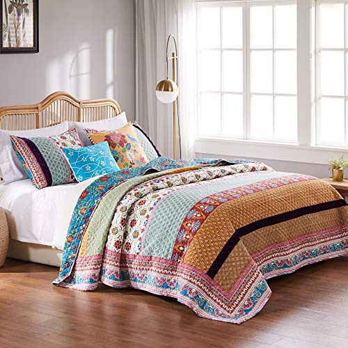 Greenland Home Thalia Quilted Bedding Set, 2-Piece Twin/XL, Tango, One Set Greenland Home Fashions