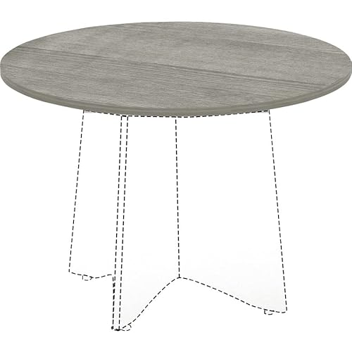 Lorell Weathered Charcoal Round Conference Table Lorell