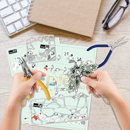 Piececool Metal 3D Puzzles for Adults, Cicada 3D Model Building Kits Insect Themed Animal Fashion Brooch Assembling DIY Crafts Creative Gifts