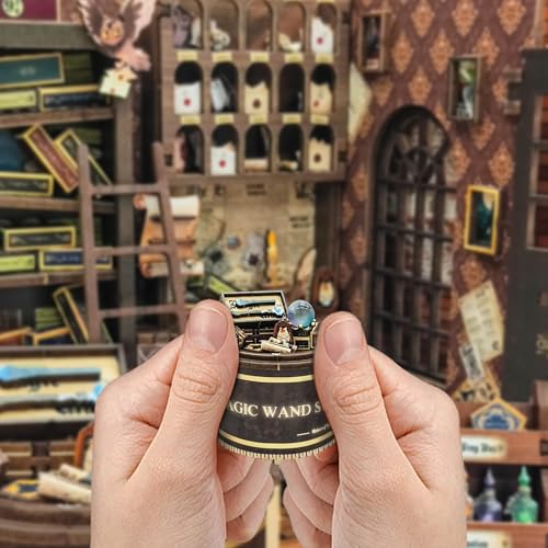 Book Nook Kit for Adults, Booknook DIY Miniature House Kit, 3D Wooden Puzzles for Adults, Wood Gifts for Book Lovers Women Friends - Magic Wand Shop