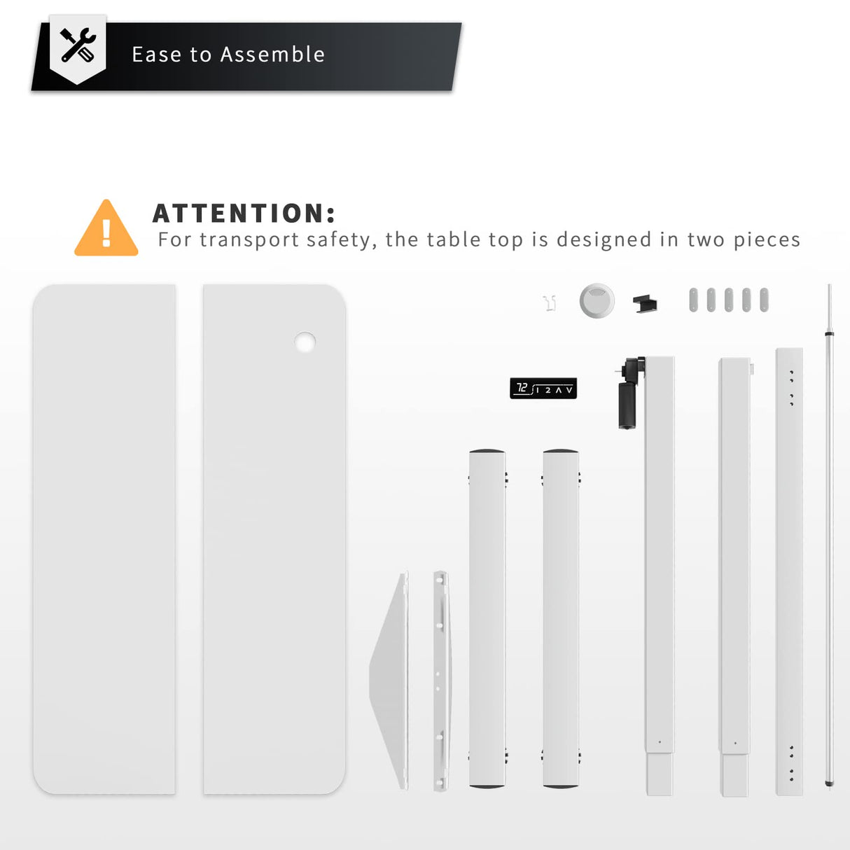 YESHOMY Height Adjustable Electric Standing Desk 55 inch Computer Table, Home Office Workstation, 55in, Black Leg/Rustic Brown Top YESHOMY