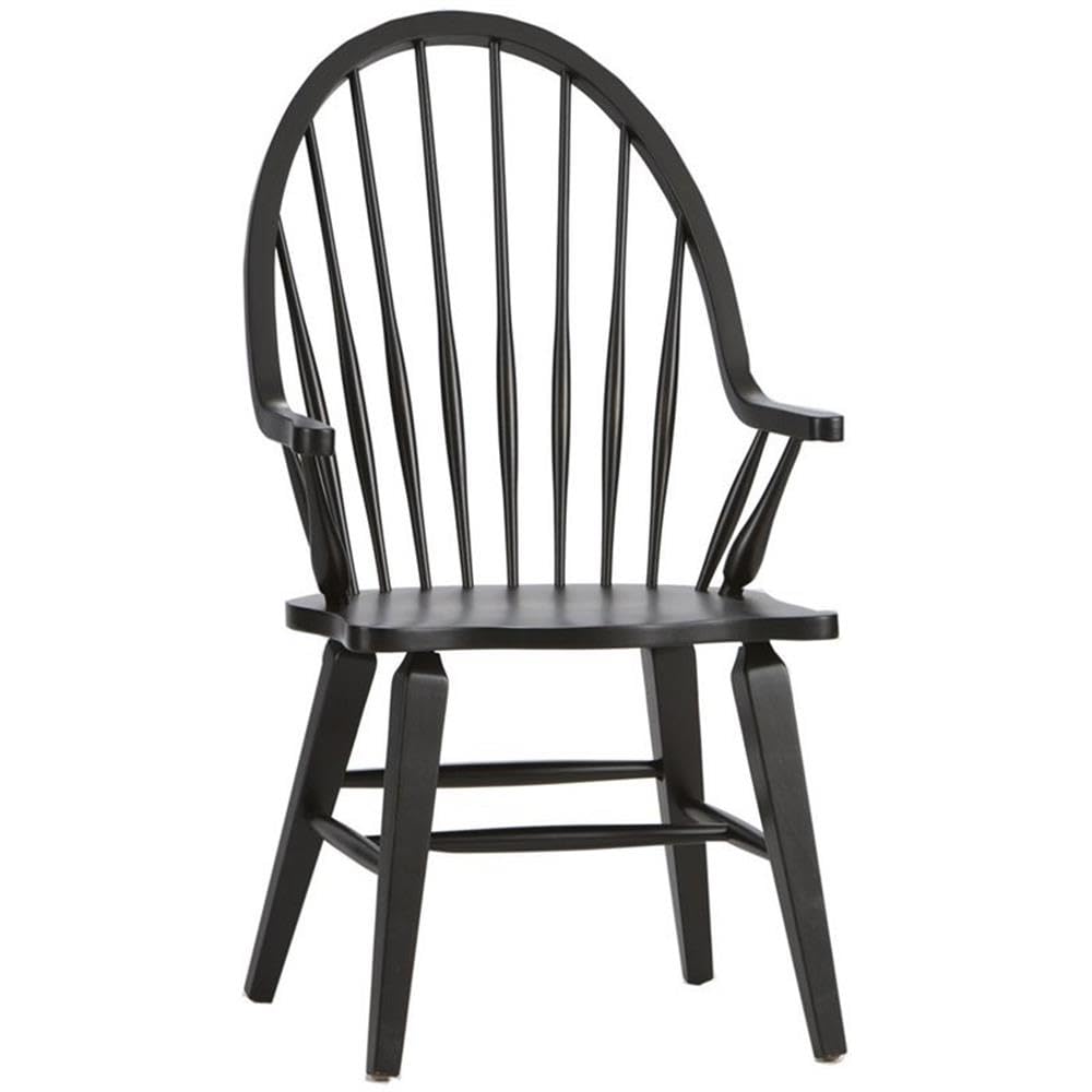 Liberty Furniture Industries Windsor Back Arm Chair, W25 x D25 x H41, Black Liberty