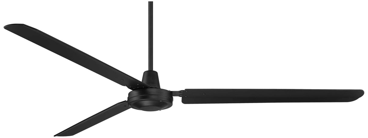 Casa Vieja 72" Casa Velocity Large Modern Industrial Indoor Outdoor Ceiling Fan 3 Blade Wall Control Matte Black Finish Metal Blades Bedroom Living Room Kitchen Garage Dining Damp Rated Downrod Casa Vieja