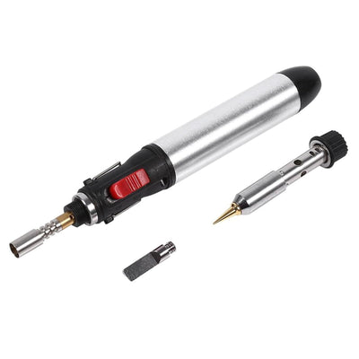 Jadeshay Butane Gas Soldering Iron Kit, 4 in 1 Cordless Adjustable Temperature 250-450℃ Welding Tool with Interchangeable Tips