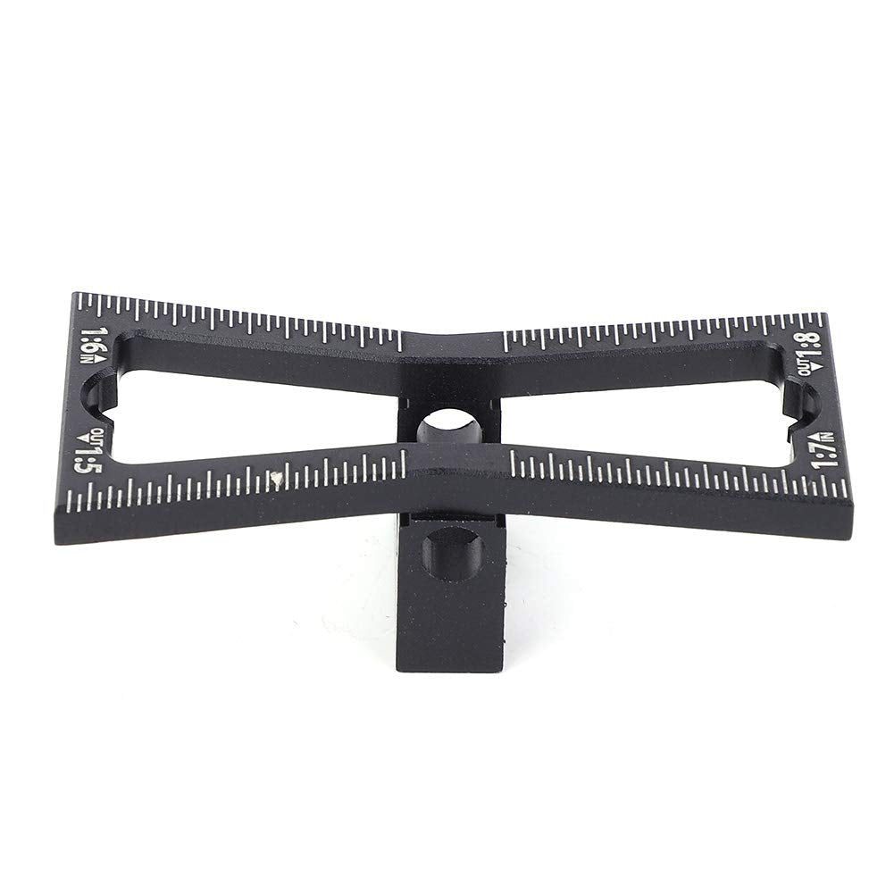 Garosa Dovetail Marker Guide Aluminum Alloy Dovetail Making Jig 1:5 1:6 1:7 1:8 Slopes Marking Gauge Woodworking Tool DIY Wooden Joints Scribing Garosa