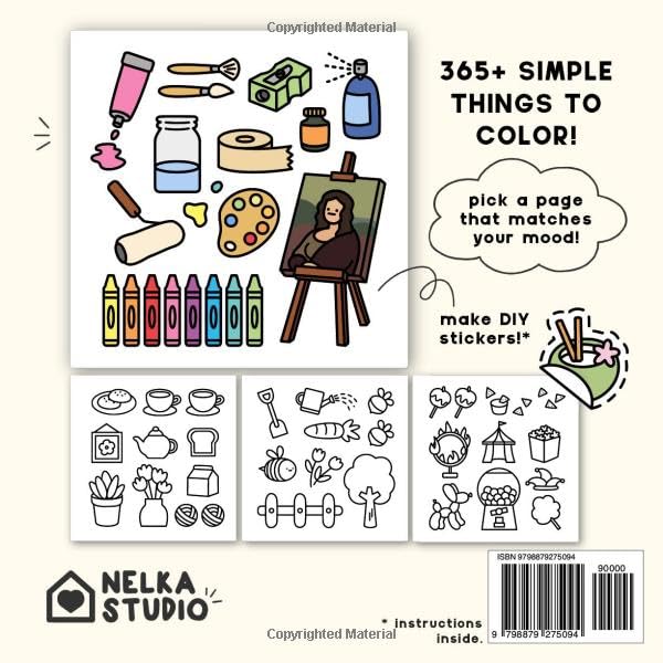 Bold Moods Coloring Book: Easy & Cute Designs for Adults and Kids Majosta