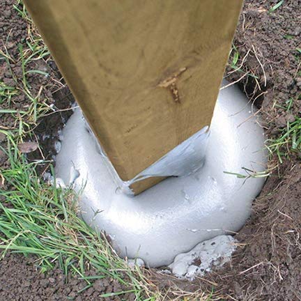 Fast 2K Fence Post Mix and Concrete Alternative and Replacement for Fence Post and Mail Post Installs. 32.8 oz Bag of Expanding Composite Footing Compound H.B. Fuller