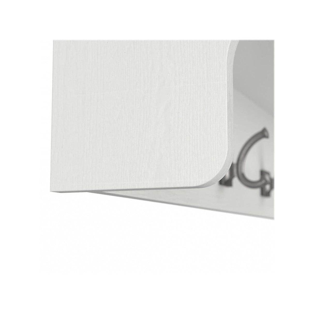 kathy ireland Home by Bush WDH340WAS-03 Wall Coat Rack, White Ash, Engineered Wood Bush Business Furniture