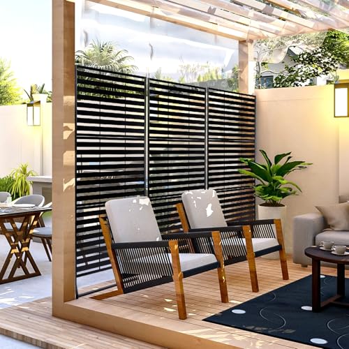 VINGLI Privacy Screen,72" x 49" Outdoor Privacy Screen Freestanding,Room/Garden Divider for Pool Shade, Porch, Patio, Balcony and Indoor VINGLI