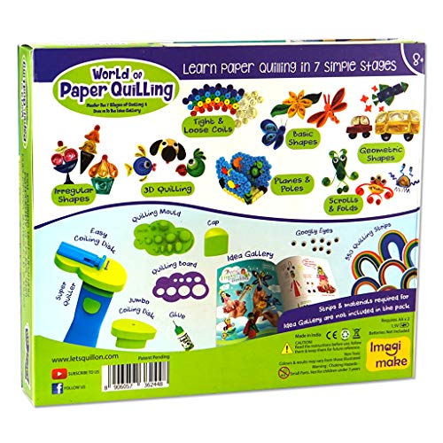 Quill On World of Paper Quilling with Electric Quilling Tool | Paper Quilling Kit | Crafts for Girls Ages 8-12 | Craft Kit | 8 Year Old Girl Birthday Gift Quill On