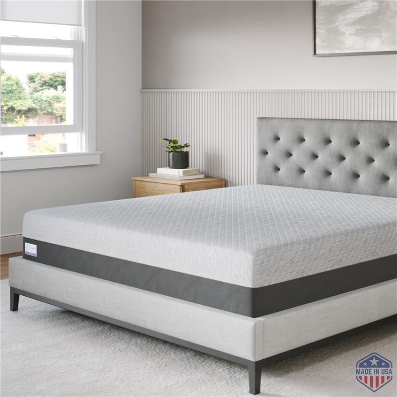 Celestial Sleep Gel Memory Foam Mattress in a Box, Made in The USA, CertiPUR-US Bed, 8 inch Firm - King Celestial Sleep