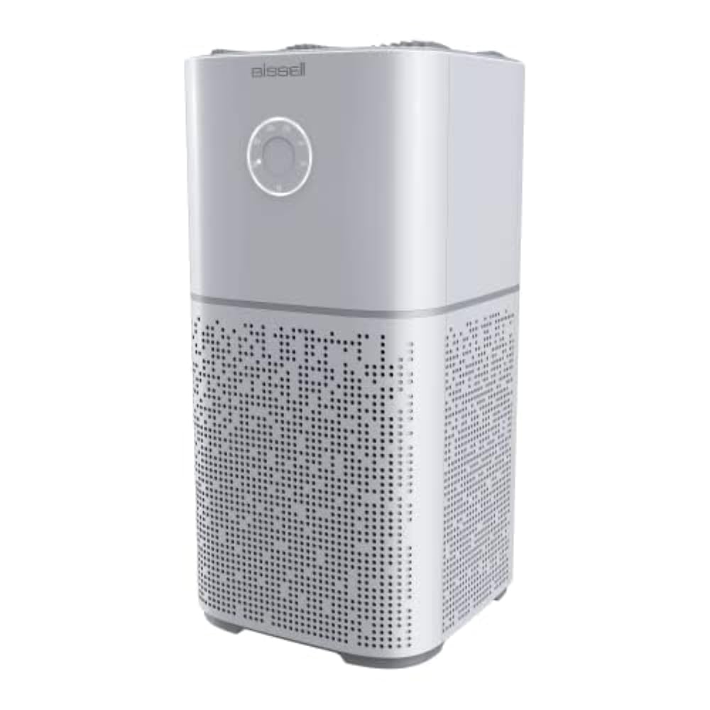 BISSELL Air180 Air Purifier For Home, Bedroom, HEPA Filter, Filters Smoke, Allergies, Pet Dander, Odor, Dust, Gray, 3496+ Bissell