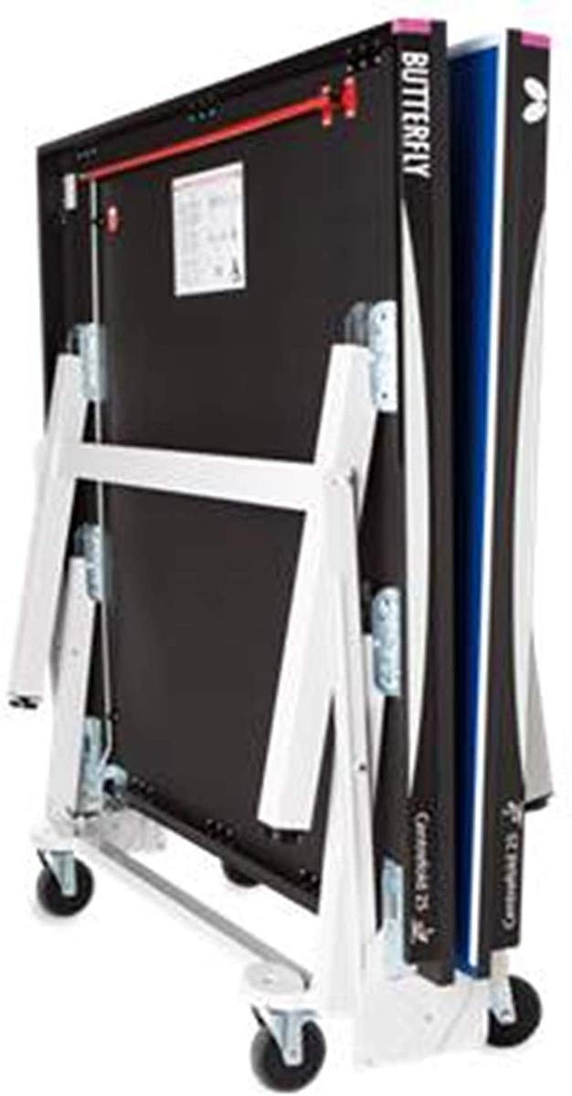 Butterfly Centrefold 25 Ping Pong Table | Indoor Rollaway Game Table | ITTF Approved Table Tennis Table for Tournaments, Clubs, Homes, Institutions | Pro Ping Pong Net Included | No Assembly | Blue Butterfly