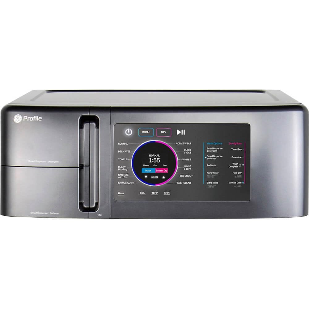 GE Profile PFQ97HSPVDS 28 Inch Smart Front Load Washer/Dryer Combo with 4.8 cu.ft. Capacity, 12 Wash Cycles, 14 Dryer Cycles GE