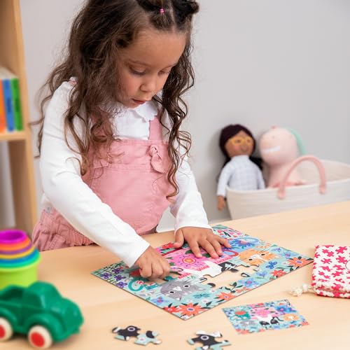 Mudpuppy Teacup Kittens - 36 Piece Puzzle to Go Featuring Charming Cats and Colorful Florals Perfect Summer Travel Activity for Children Ages 3 and Up Mudpuppy