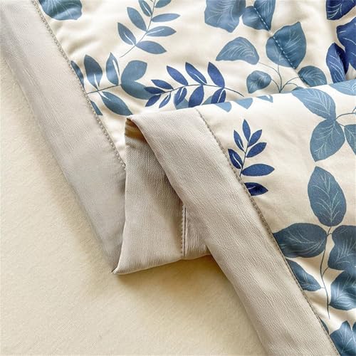 Cooling Blankets For Hot Sleeper, Summer Ice Cool Throw Blanket For Night Sweats, Blue Pattern Reversible Summer Quilted Coverless Duvet Breathable Lightweight Quilt For All Season(200*230cm) DJCFWAF