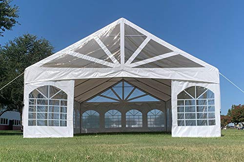 DELTA 40'x20 PVC Marquee Tents for Parties, Outdoor Wedding Party Tent, Heavy Duty Fire Retardard Waterproof Canopy, Outdoor Event Shelter Gazebo + 7 Storage Bags DELTA