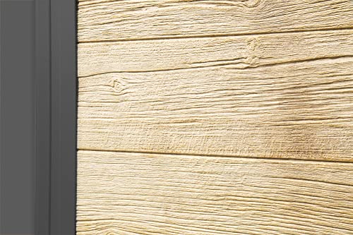 Arrow 10' x 8' Ironwood Galvanized Steel and Wood Panel Hybrid Outdoor Shed Kit, Anthracite Arrow