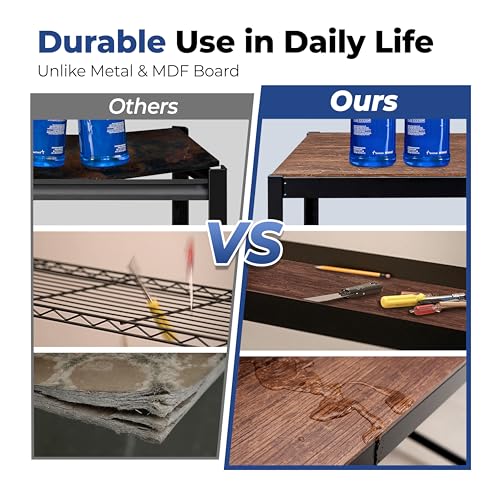 HOMEDANT House 5-Tier Metal Boltless Rolling Cart Shelf Rack Casters Heavy Duty Laminated Wheel Shelving Unit Adjustable Storage Shelves Organizer Kitchen Garage 36.2" W x 16.5" D x 69.5" H 1Pack HOMEDANT