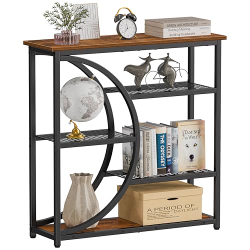 Snughome Entryway Table, Narrow Console Table, Industrial Sofa Table with 5 Tier Storage Shelves, Entrance Table for Hallway, Behind The Couch, Living Room, Foyer Snughome