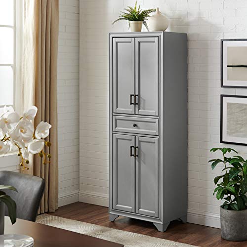 Crosley Furniture Tara Pantry, Distressed Gray Crosley Furniture