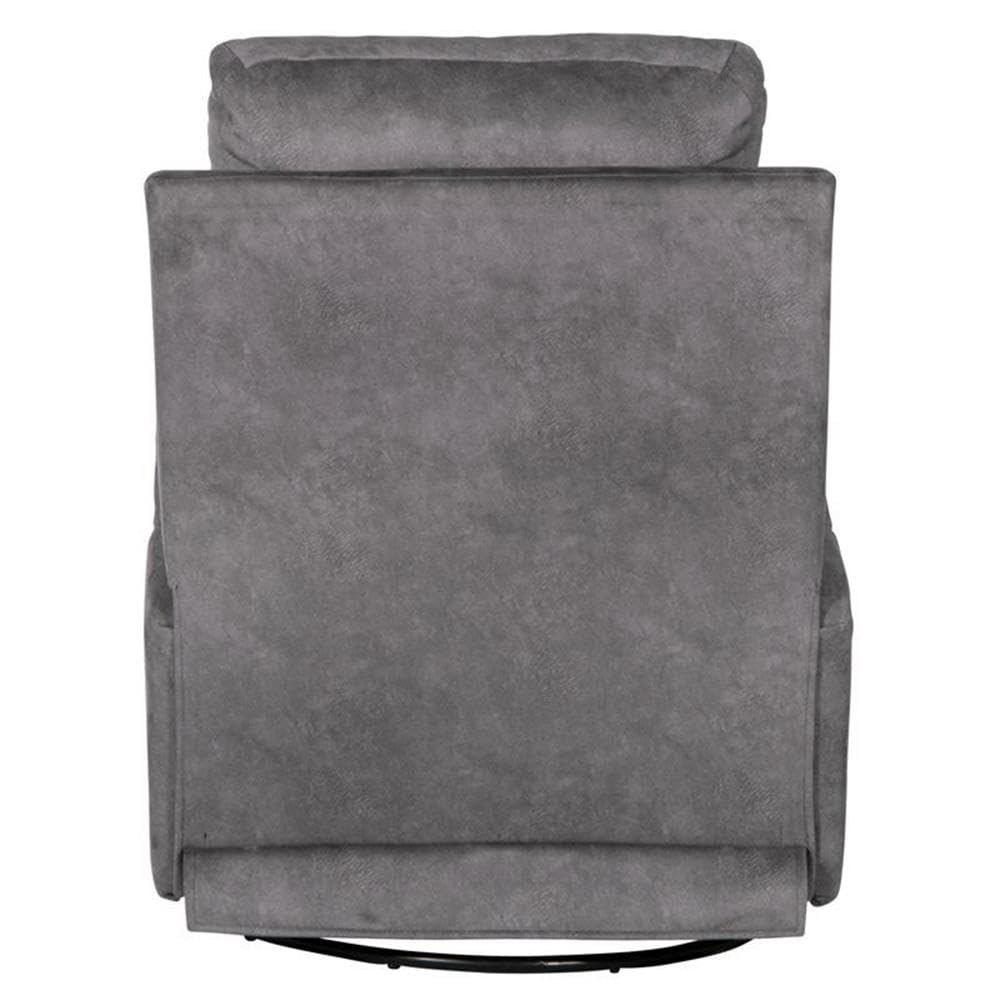 Catnapper Thomas Swivel Glider Recliner in Graphite Gray Polyester Fabric Catnapper
