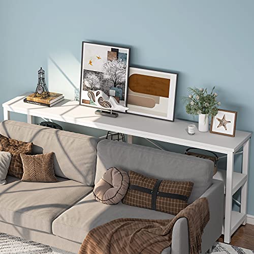 Tribesigns 71" Sofa Tables,Extra Long Couch Table, Narrow Long Console Table, Entryway Table,Sofa Table with 3 Tiers Storage Shelves Tribesigns