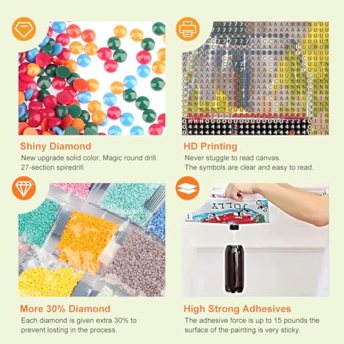 Anuver Red Wine Diamond Art Kits for Adults, Grape Full Drill Diamond Painting for Beginners, 5D Gem Art for Home Wall Decor, 12x12 Inch Anuver