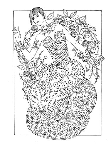 Creative Haven Fantasy Fashions Coloring Book (Adult Coloring Books: Fashion) Dover Publications