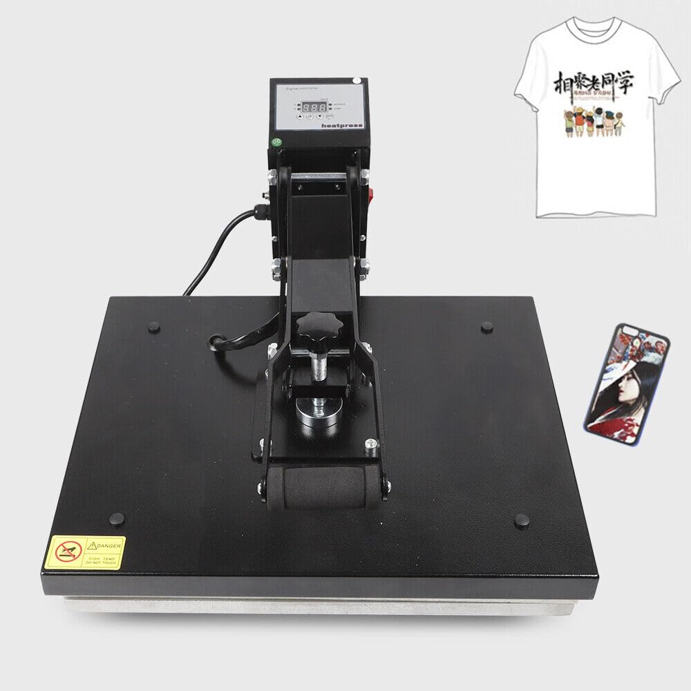16β x 24β Automatic Heat Press Clamshell Thermal Sublimation Printer for T-Shirts, for Pillowcases, Fabric Puzzles Photos, Metal Rocks, Digital Displays, T-Shirt DIY HP480 1400W TANAUT