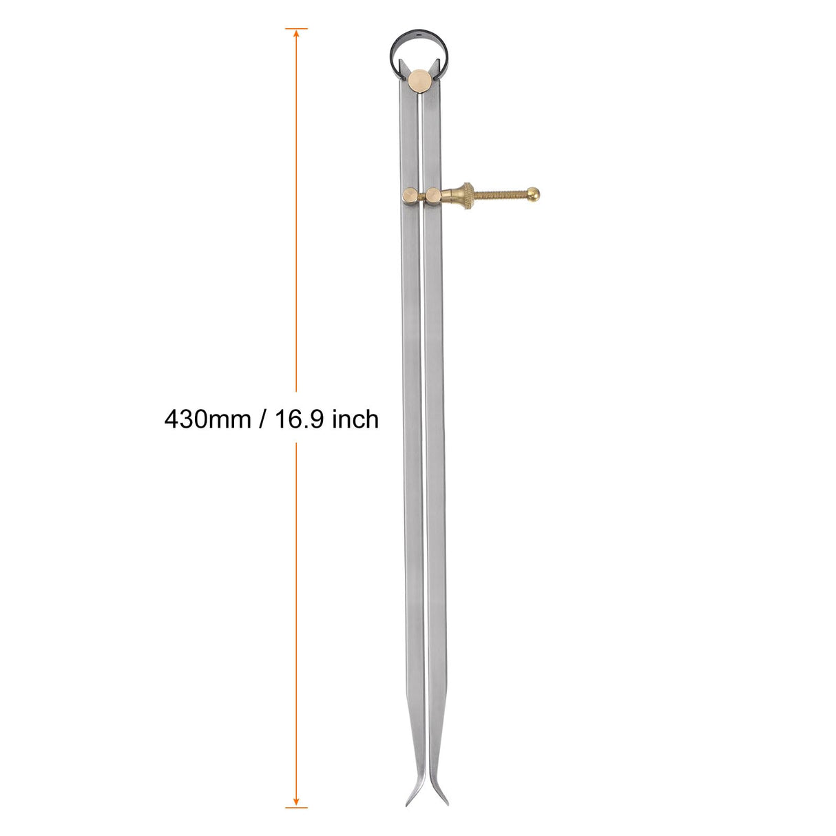 HARFINGTON Spring Joint Caliper 16 inch / 400mm Steel Spring Inside Caliper with Brass Fulcrum for Wood Turning Lathe Work HARFINGTON