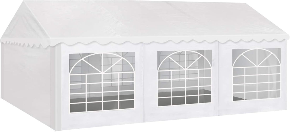 AMERICAN PHOENIX 20x20 Party Tent Heavy Duty Canopy Shelter for Wedding Commercial Event Trade Show with Removable Sidewalls and Windows White (20x20 ft - PE) AMERICAN PHOENIX