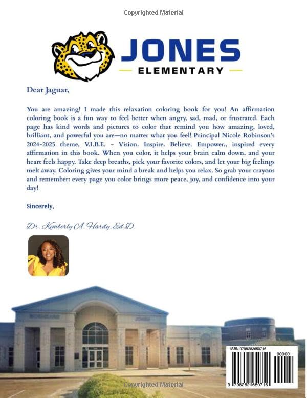 Jones Elementary School Coloring Book WoodArtSupply