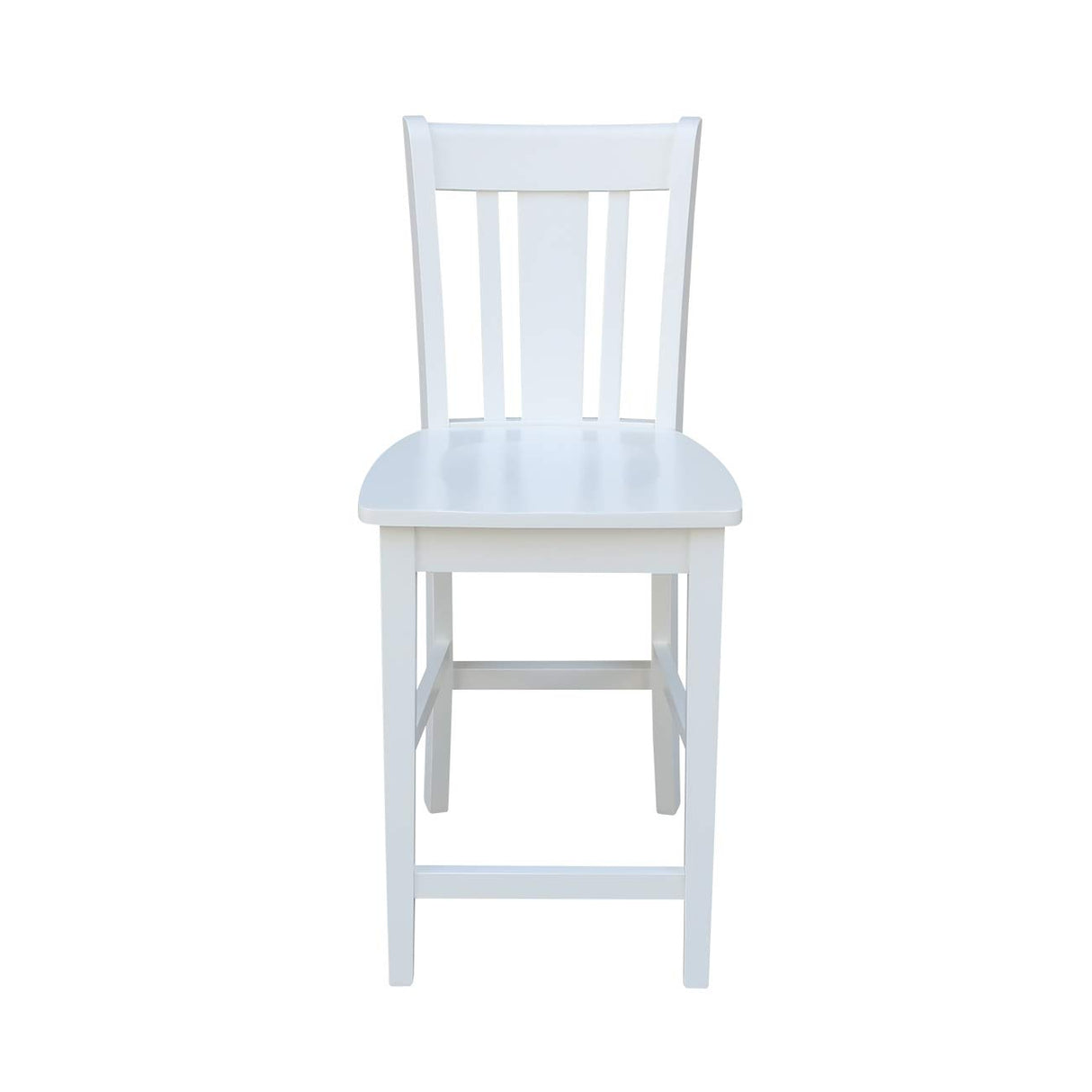 International Concepts San Remo Counter Stool-24 Seat Height Chair, White IC International Concepts