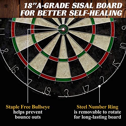 Seller123 Prescott Collection 40'' Dartboard Cabinet Set, Steel Tip Darts, Gray Seller123
