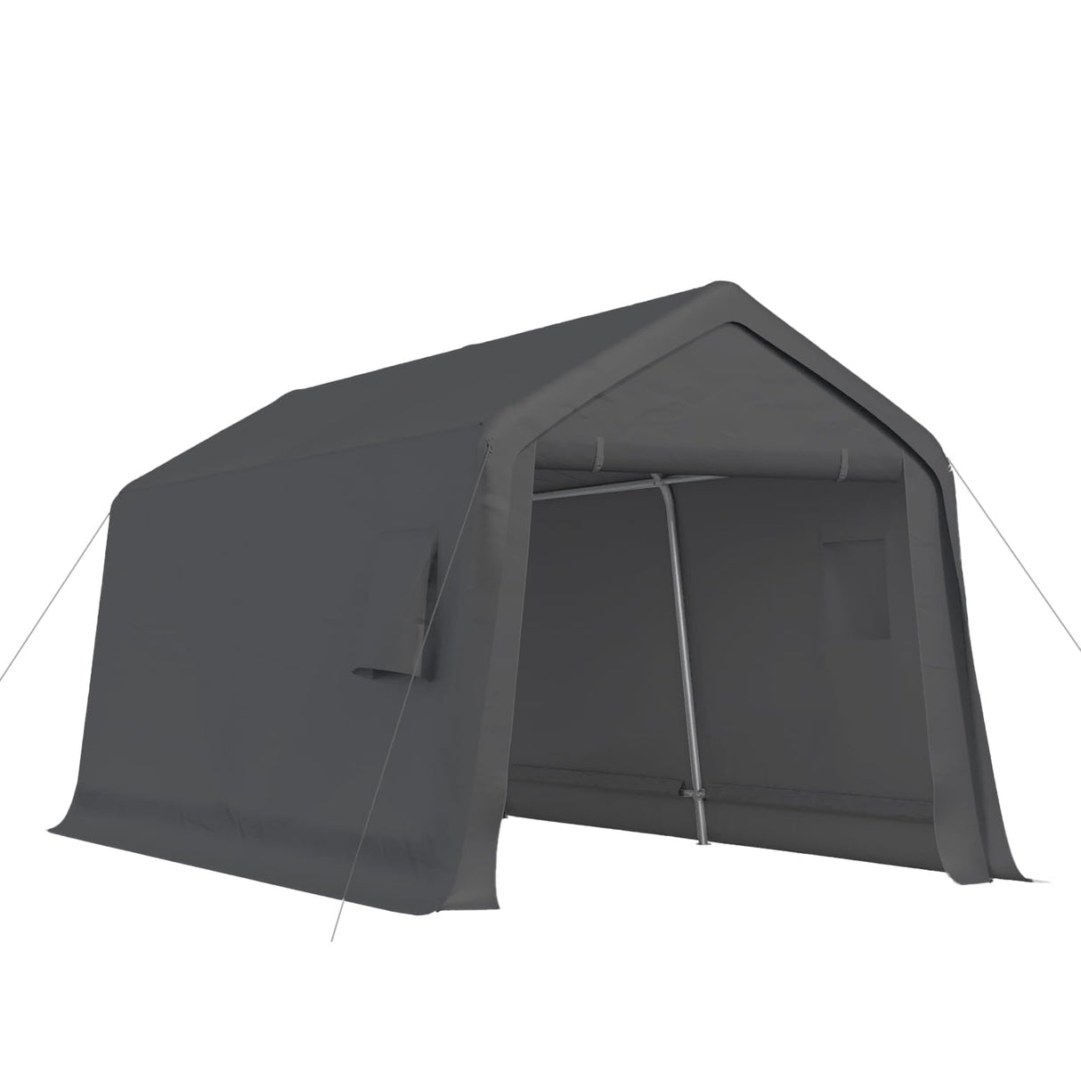 MELLCOM 8x14 ft Heavy Duty Carport, Outdoor Storage Shelter with Metal Frame & Vents, Portable Garage Shed for Bikes, Motorcycles, ATV Car and Outdoor Tools MELLCOM