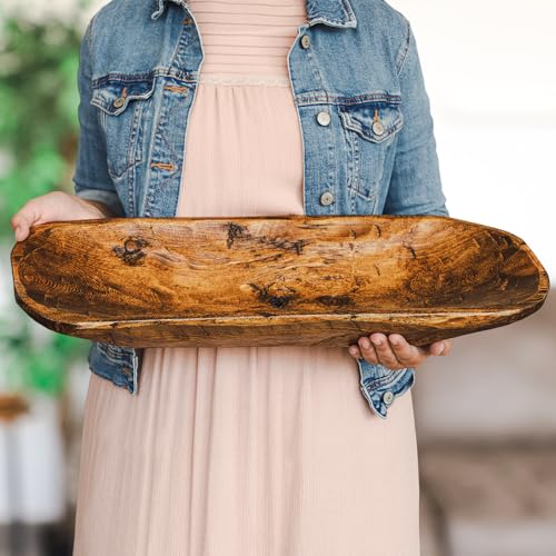 Simply Said, INC Lifestyle Collection Rustic Dough Bowl - Hand Carved Decorative Wood Bowl - LS1013 Simply Said, INC