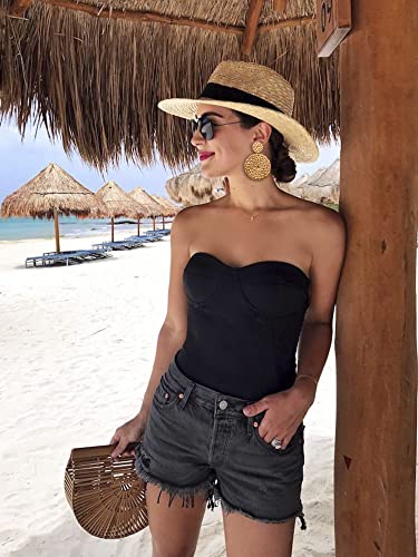 Rattan Earrings Statement Rattan Ball Hoop Earrings for Women Straw Earrings Woven Dangle Drop Earrings (Rattan Earrings Set) (D Rattan Earring Set) HSWE