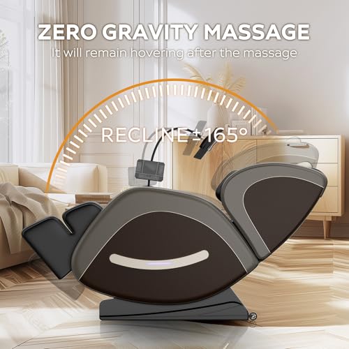 GDFStudio Massage Chair Zero Gravity Recliner,2025 Massage Recliner Chair with Full Body Air Pressure,Grey GDFStudio