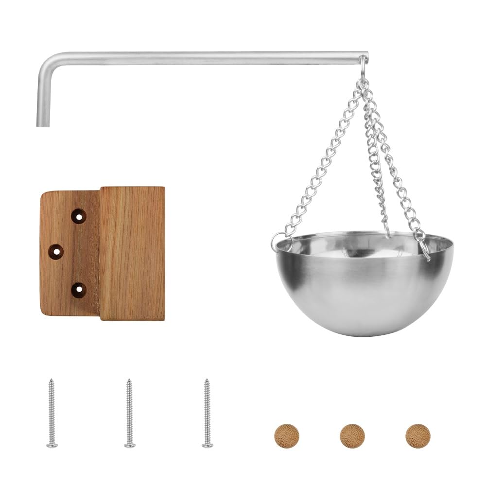 Vindar Red Cedar Sauna Aromatherapy Bowl Sauna Oil Cup Sauna Oil Holder Essential Oil Fragrance Diffuser Bowl for Sauna and Spa Vindar