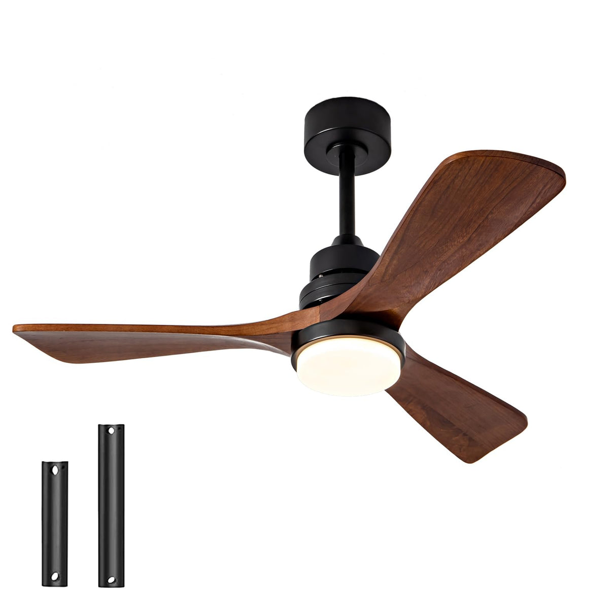 Ceversa 42 Inch Solid Wood Ceiling Fan with Light and Remote Control,3 Blades Craftmade Modern Ceiling Fan Quiet for Living Room Bedroom Farmhouse Indoor Outdoor Ceversa