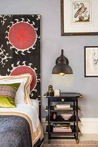 DIRYZON Rustic Wall Sconces Set of 2 Gooseneck Barn Light Fixture for Bedroom Bathroom Kitchen Porch Antique Copper Finish DIRYZON